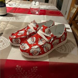 Festive Red Santa Shoes